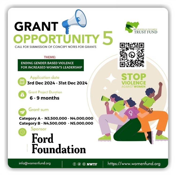 Call For Applications: NWTF 2026 Grant For Women-Led Projects in Africa