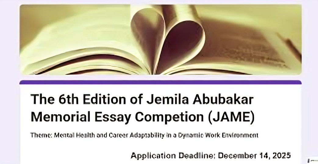 Call For Applications: Jemila Abubakar Essay Competition 2026 Opens for Nigerian Undergraduates