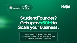 Call For Applications: Federal Government Student Venture Capital Grant (SVCG) ( ₦50 Million Award)