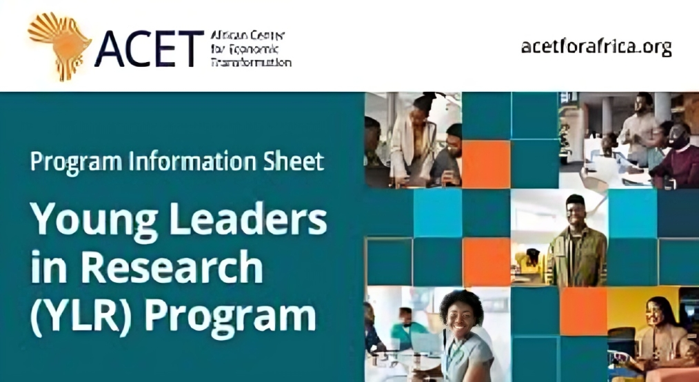 Call for Applications: The African Center for Economic Transformation (ACET) Young Leaders in Research (YLR) Grant 2026 for early-career African researchers ($15,000 research grant)