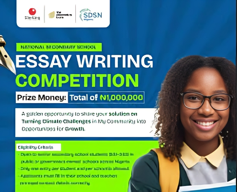 Call for Applications: UN SDSN Youth Nigeria National Essay Competition 2025 for senior secondary school students (One Million Naira prize)