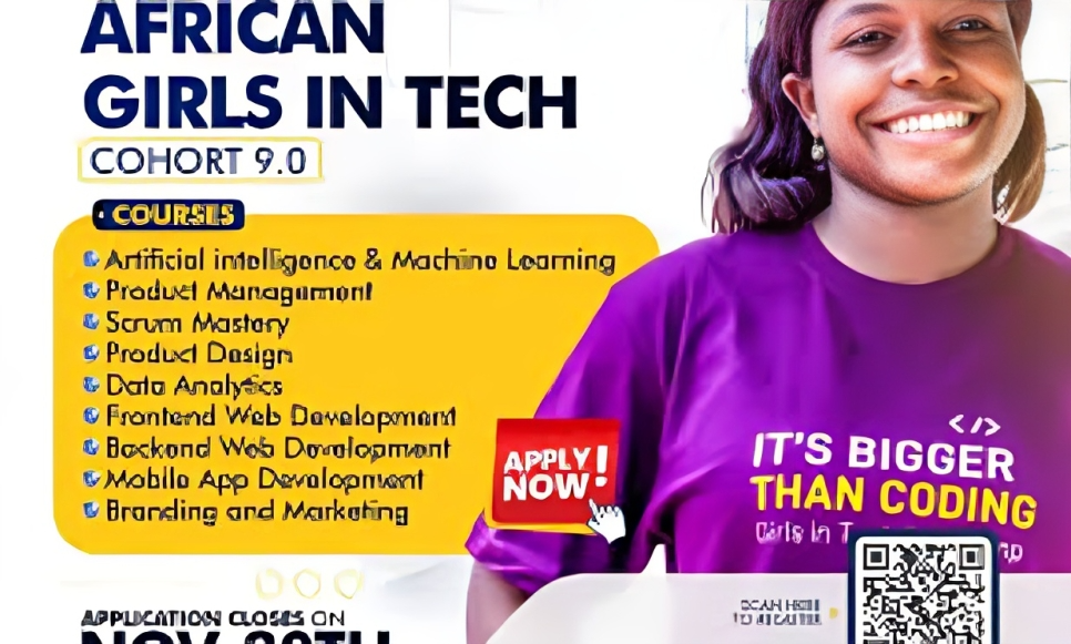 Call for Applications: Africa Agility Fully Funded African Girls in Tech  Program Cohort 9.0