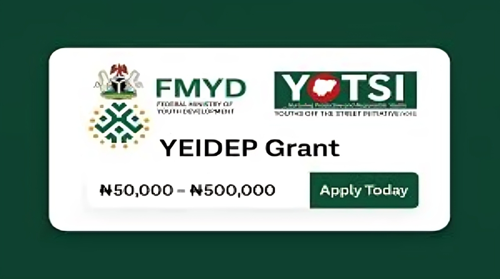 Call For Applications: Federal Government YIEDEP Grant 2025 (₦500,000 Grant for Nigerian Youths)