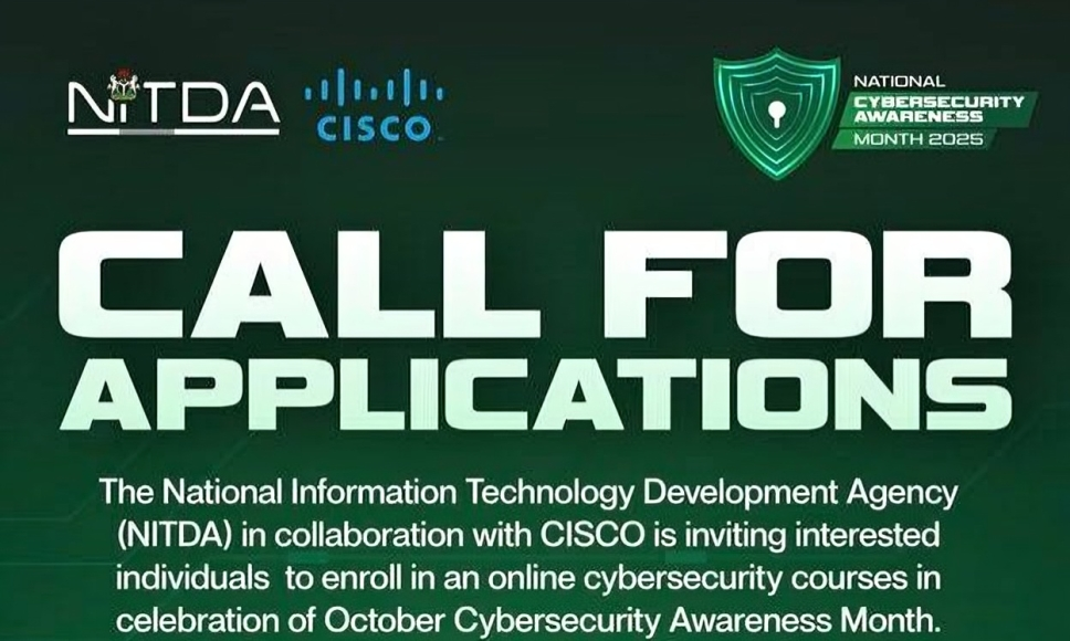 Call for Applications: NITDA Free Cybersecurity Training for Young Nigerians