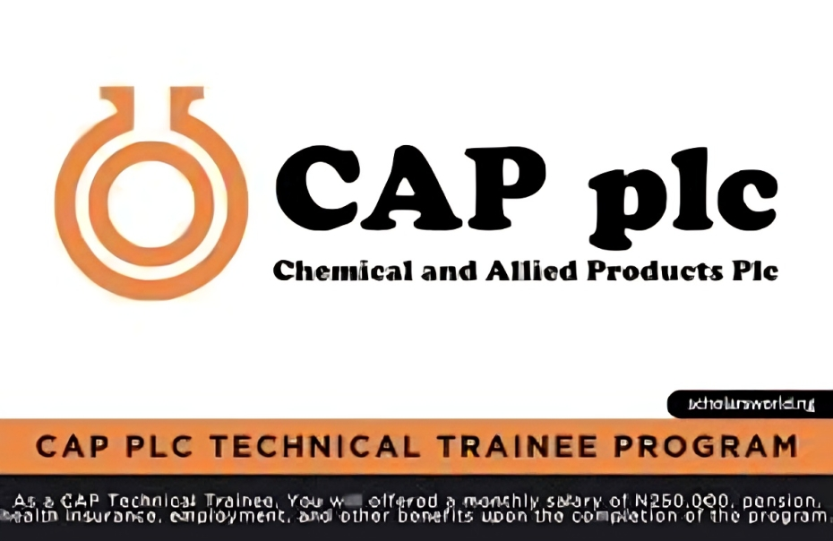 Call for Applications: Chemical and Allied Products Plc (CAP) Management Trainee Programme 2026 for young Nigerian graduates