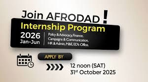 Call for Applications: AFRODAD Internship Program 2026 Opportunities for African