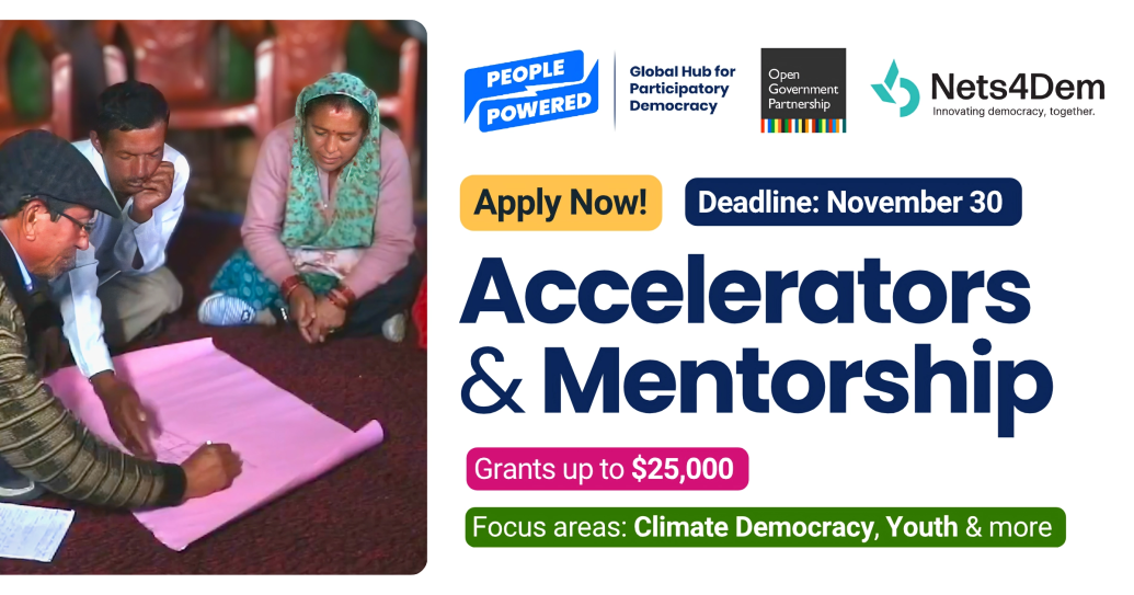 Call for Applications: Unlock funding & mentorship for your participatory program
