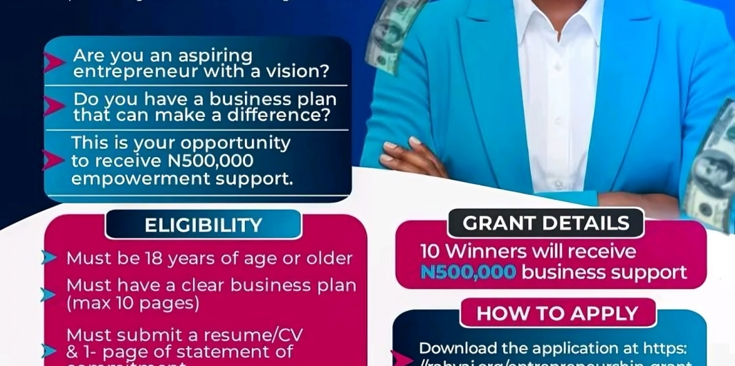 Call for Applications: RAHVAI Entrepreneurship Empowerment Grant 2025 (₦500,000 per winner)