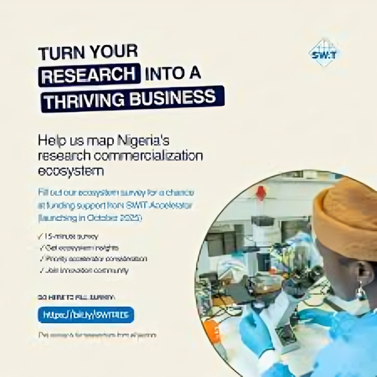 Call for Applications: SWIT Accelerator For Nigeria Deep-Tech / Research Innovations(Potential $50k equity investment)