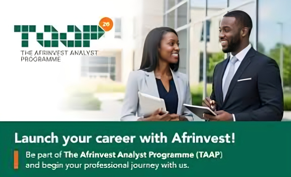 Call for Applications: The Afrinvest Analyst Programme 2026 for young Nigerian graduates