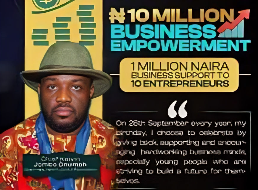Kelvin Jombo Foundation Rolls Out ₦10m Business Empowerment Initiative to Boost Nigerian Entrepreneurs