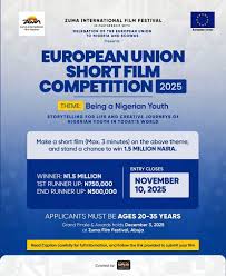 Call For Applications: European Union Short Film Competition 2025 ( Up To N2 Million Prize)