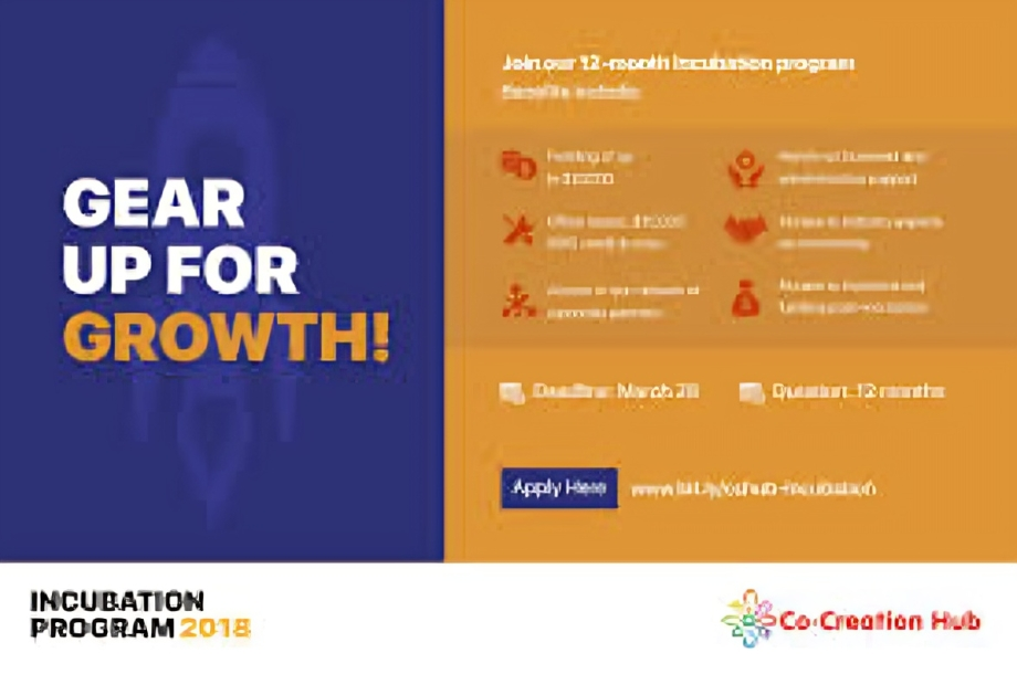 Call for Applications: GearUp Incubation Program For Entrepreneurs
