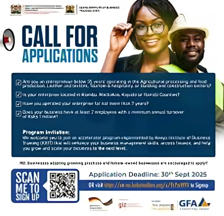Call for Applications: GIZ Kenya & KIBT Youth Entrepreneurship Accelerator 2025