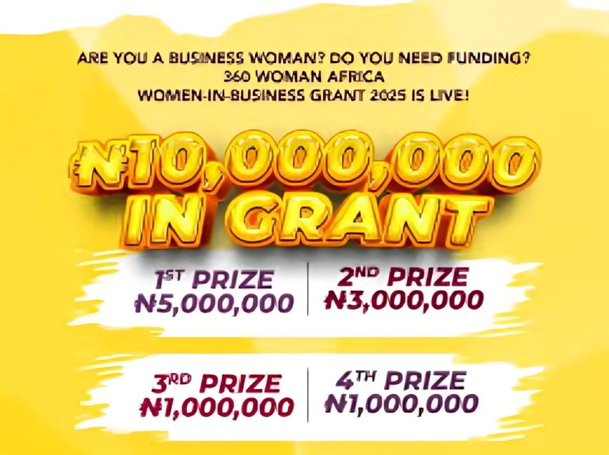 Apply Now: 360 Woman Africa Enterprise Fund Women-in-Business Grant 2025 (₦10 million in funding)