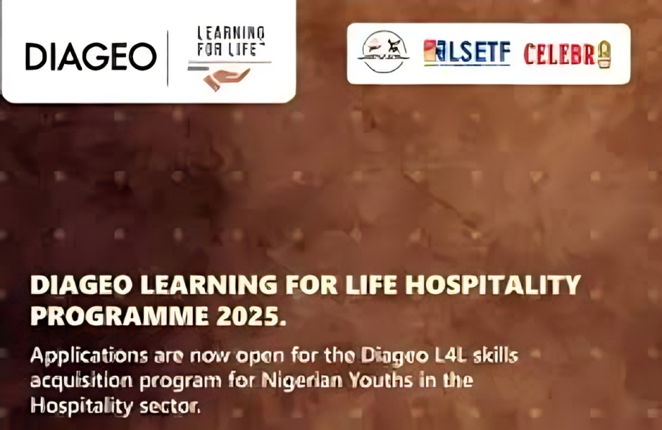 Call for Applications: Diageo’s Learning for Life business and hospitality skills program 2025 for Nigerians