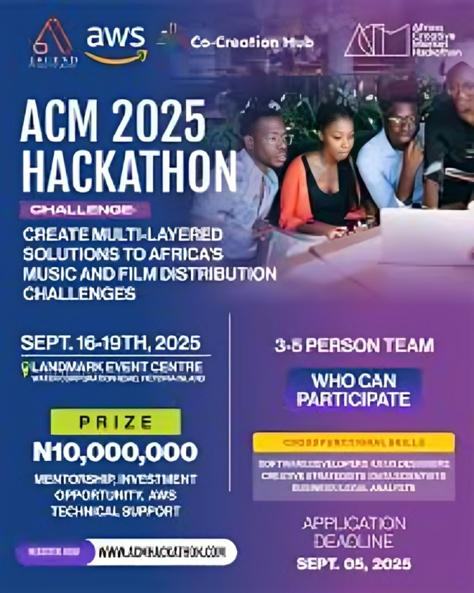 Call for Applications: ACM 2025 Hackathon ( N10 Million Prize + Investment opportunities)