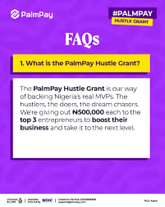 Call for Applications: PalmPay Hustle Grant (N 500,000 Grant)
