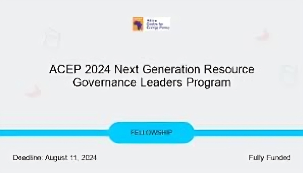 Call For Applications: ACEP Next Generation Resource Governance Leaders Program Internship For young African