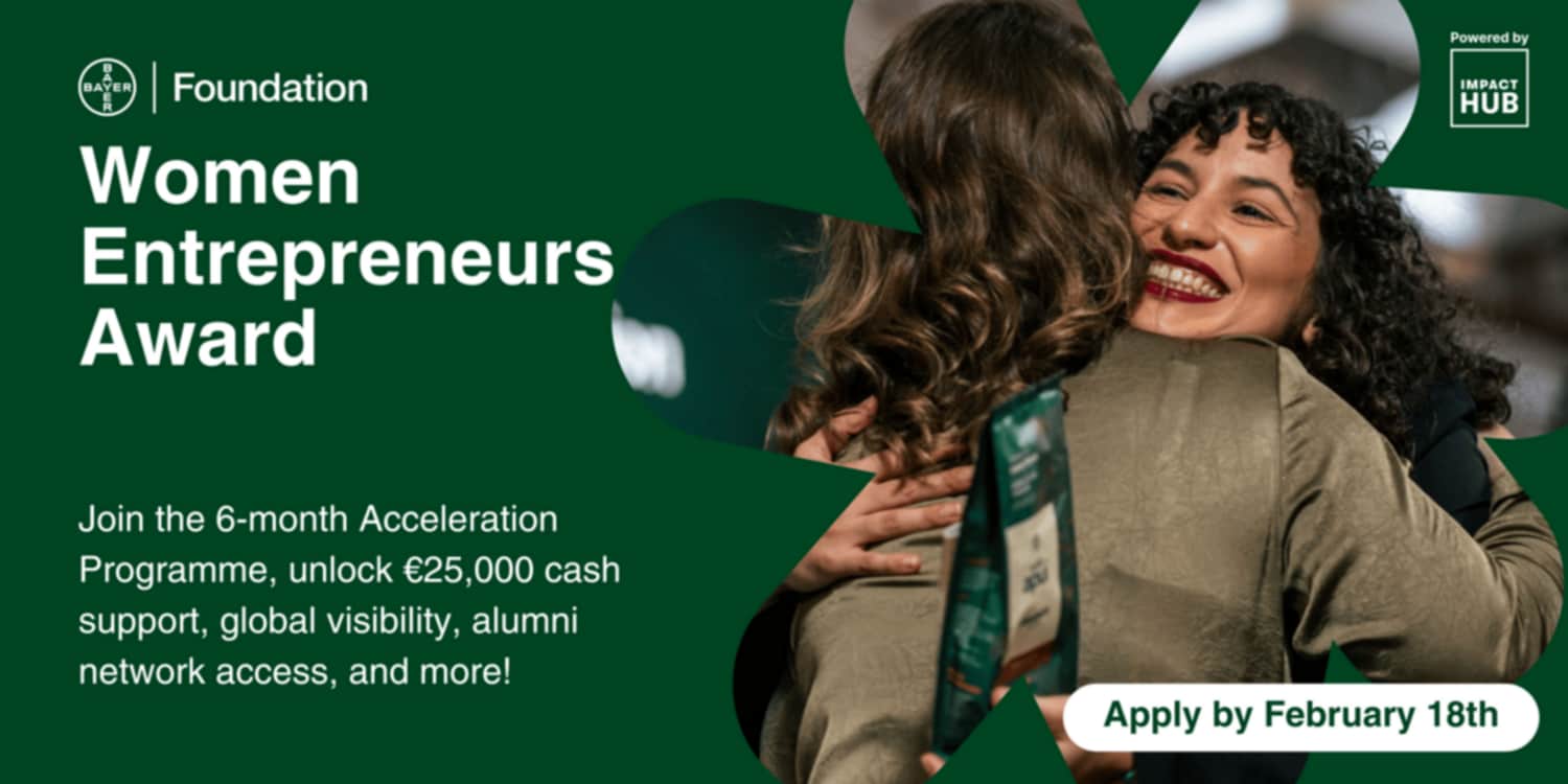 Call for Applications: Women Entrepreneurs Award 2025 ( €25,000 cash support)
