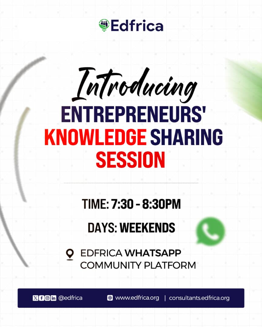 Edfrica Launches Weekly Knowledge Exchange for Entrepreneurs