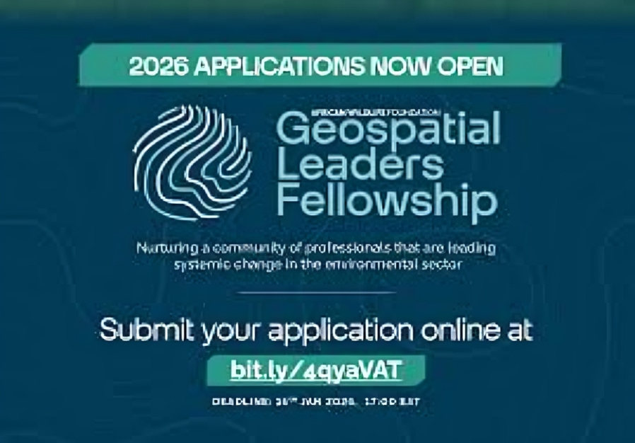 Call for Applications: The African Wildlife Foundation (AWF) GIS Fellowship 2026 for African Geospatial professionals.