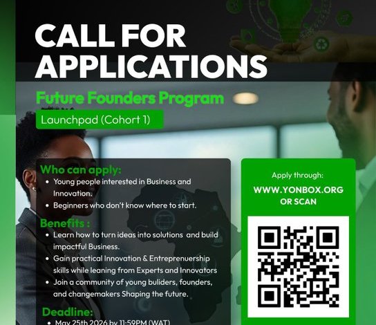 YönBox Innovation Hub Future Founders Program 2026 Opens for African Entrepreneurs and Startups