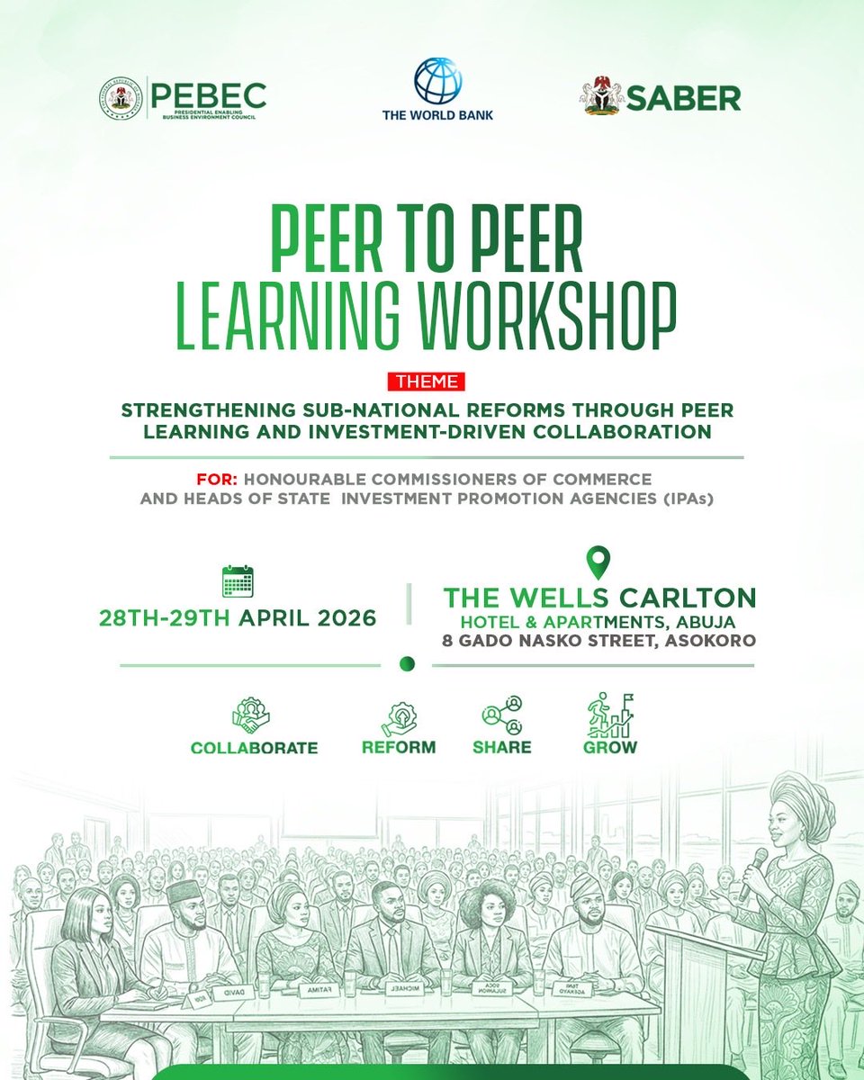 PEBEC, World Bank Launch Peer Learning Workshop to Strengthen State Investment Reforms in Nigeria