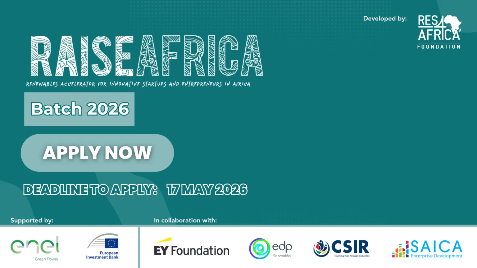 RAISEAfrica Renewables Accelerator 2026: Scale Your Clean Energy Startup in Africa